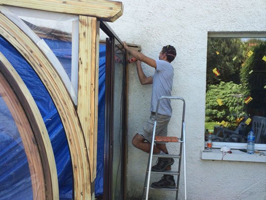 image d'une rénovation d'un abris de piscine
