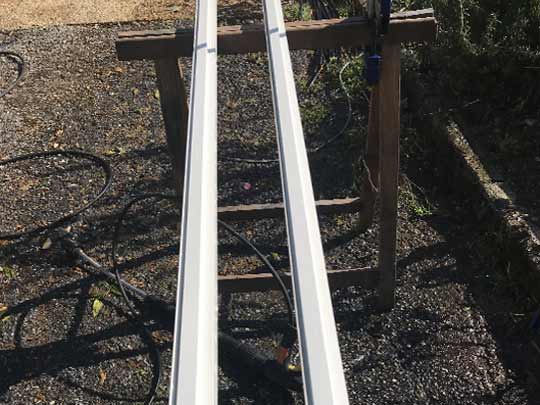 Nettoyage profil ancien abris de piscine